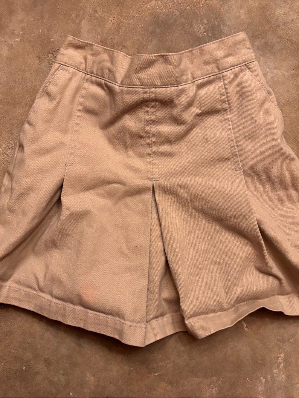 Children’s Uniform Pleated Skort in Khaki